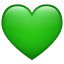 Corazón verde WhatsApp U+1F49A