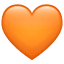 Emoji corazón naranja U+1F9E1