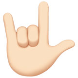 gesto de te quiero: tono de piel claro