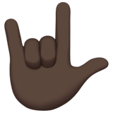 gesto de te quiero: tono de piel oscuro