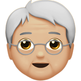 persona mayor: tono de piel claro medio