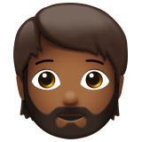 persona con barba: tono de piel oscuro medio