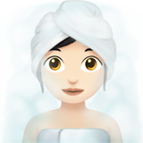 mujer en una sauna: tono de piel claro