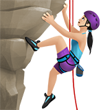 mujer escalando: tono de piel claro