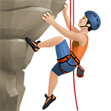 hombre escalando: tono de piel claro