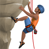 hombre escalando: tono de piel medio