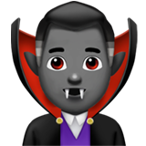 vampiro hombre: tono de piel oscuro medio