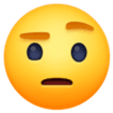 Cara con ceja alzada - Facebook