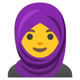 Mujer con hiyab - Noto Color Emoji