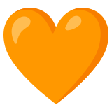Corazón naranja - Noto Color Emoji