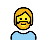 Persona con barba - OpenMoji