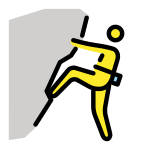 Persona escalando - OpenMoji