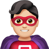 superhéroe: tono de piel claro