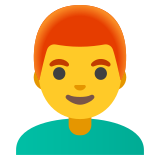 Hombre: pelo pelirrojo - Noto Color Emoji