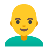 Hombre: sin pelo - Noto Color Emoji