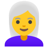 Mujer: pelo blanco - Noto Color Emoji