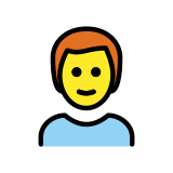 Hombre: pelo pelirrojo - OpenMoji