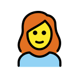 Mujer: pelo pelirrojo - OpenMoji