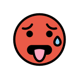 Cara con calor - OpenMoji