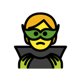 Personaje de supervillano - OpenMoji