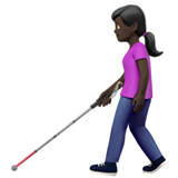 mujer con bastón: tono de piel oscuro