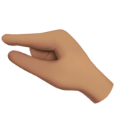 mano pellizcando: tono de piel medio