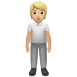 persona de pie: tono de piel claro medio