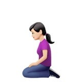 mujer de rodillas: tono de piel claro