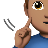 hombre sordo: tono de piel medio