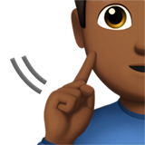 hombre sordo: tono de piel oscuro medio