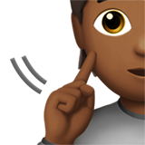 persona sorda: tono de piel oscuro medio