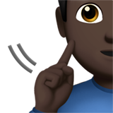 hombre sordo: tono de piel oscuro