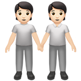 dos personas de la mano: tono de piel claro