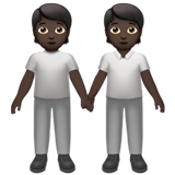 dos personas de la mano: tono de piel oscuro