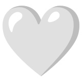 Corazón blanco - Noto Color Emoji