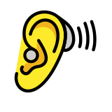 Oreja con audífono - OpenMoji