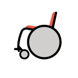 Silla de ruedas manual - OpenMoji