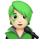 cantante: tono de piel claro