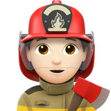 bombero: tono de piel claro