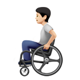 persona en silla de ruedas manual: tono de piel claro