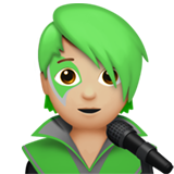 cantante: tono de piel claro medio