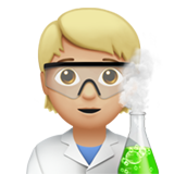 profesional de la ciencia: tono de piel claro medio