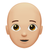 persona adulta: tono de piel claro medio y sin pelo