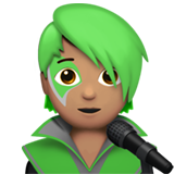 cantante: tono de piel medio