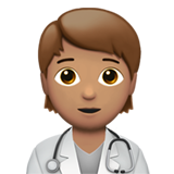 profesional sanitario: tono de piel medio