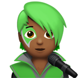 cantante: tono de piel oscuro medio