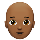 persona adulta: tono de piel oscuro medio y sin pelo