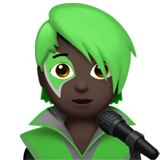 cantante: tono de piel oscuro