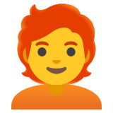 Persona adulta: pelo pelirrojo - Noto Color Emoji