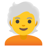 Persona adulta: pelo blanco - Noto Color Emoji